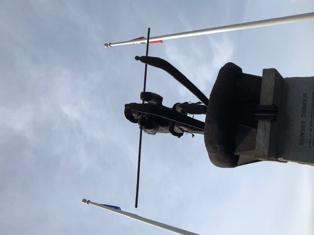 Picture of Snowshoe Thompson Statue at Boreal